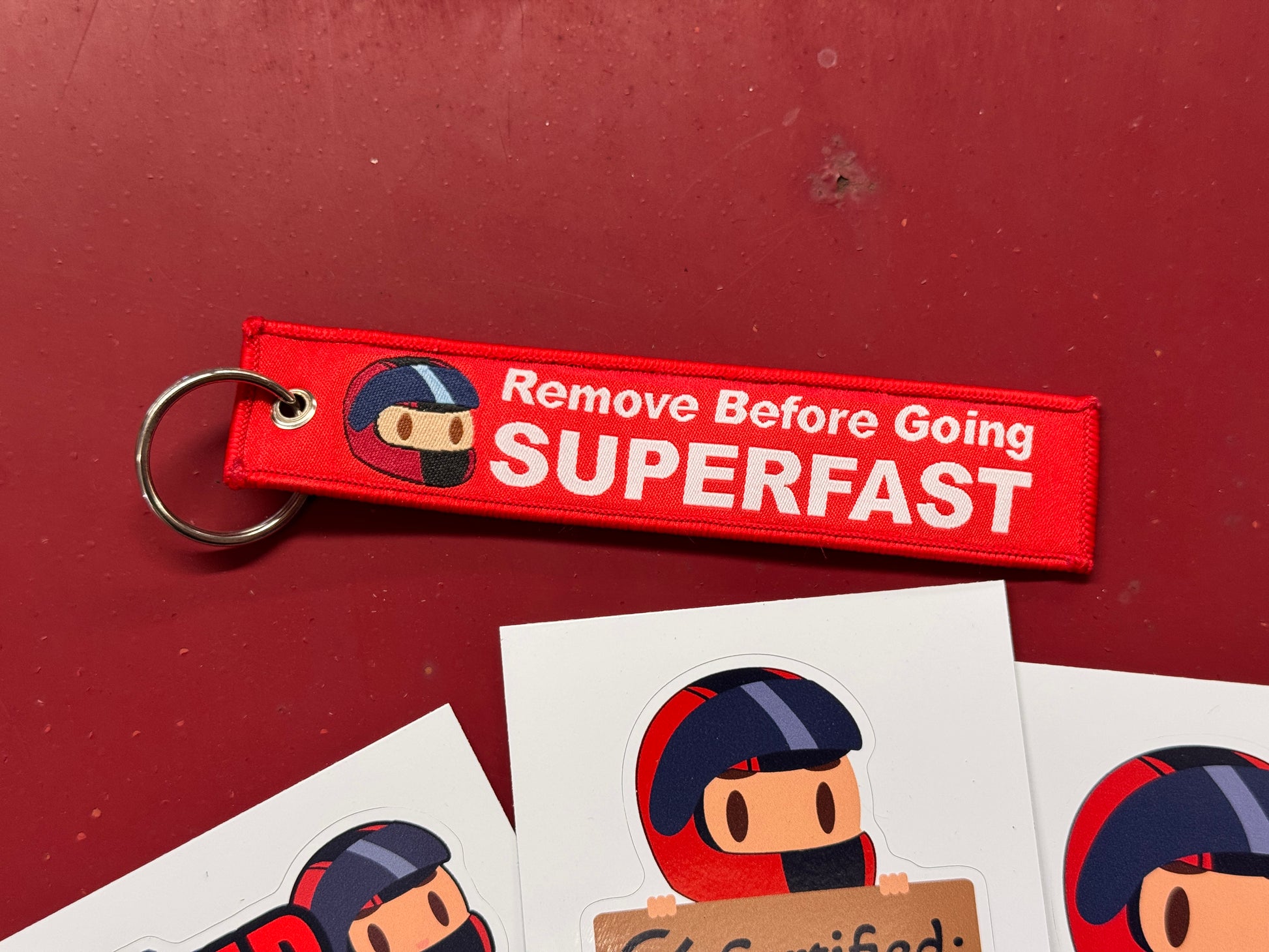 Keychain and stickers